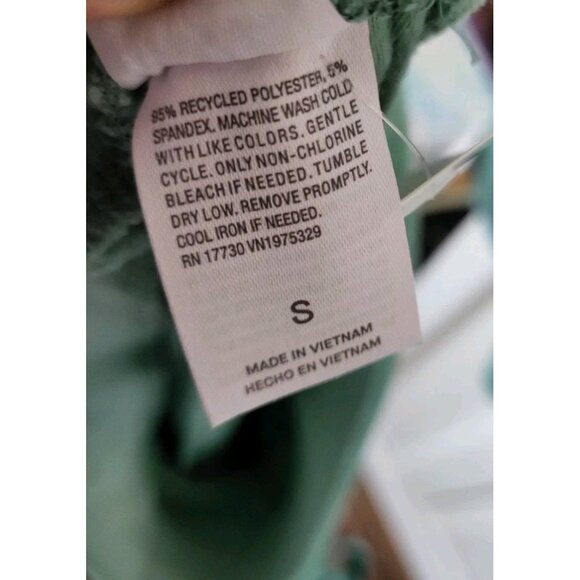 New Auden Green Lightweight Stretch Velour 2pc Loungewear Pajamas Pockets S - Picture 8 of 9